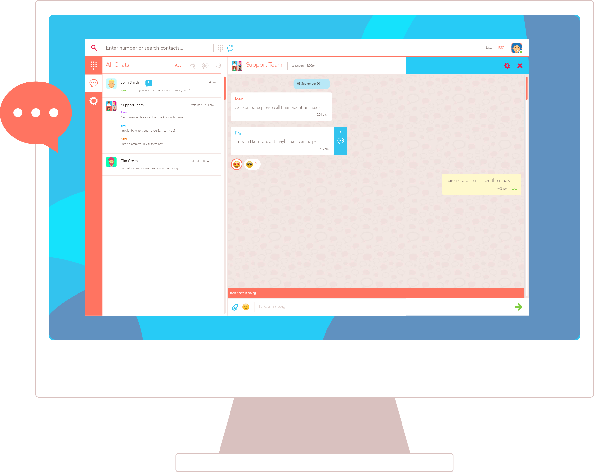 Effortless desktop enterprise chat platform