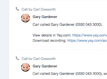 Capsule CRM integration with Call Recordings