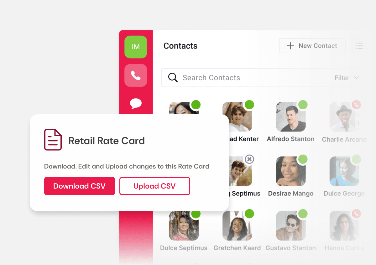 Image of retails rate card in the Yay app