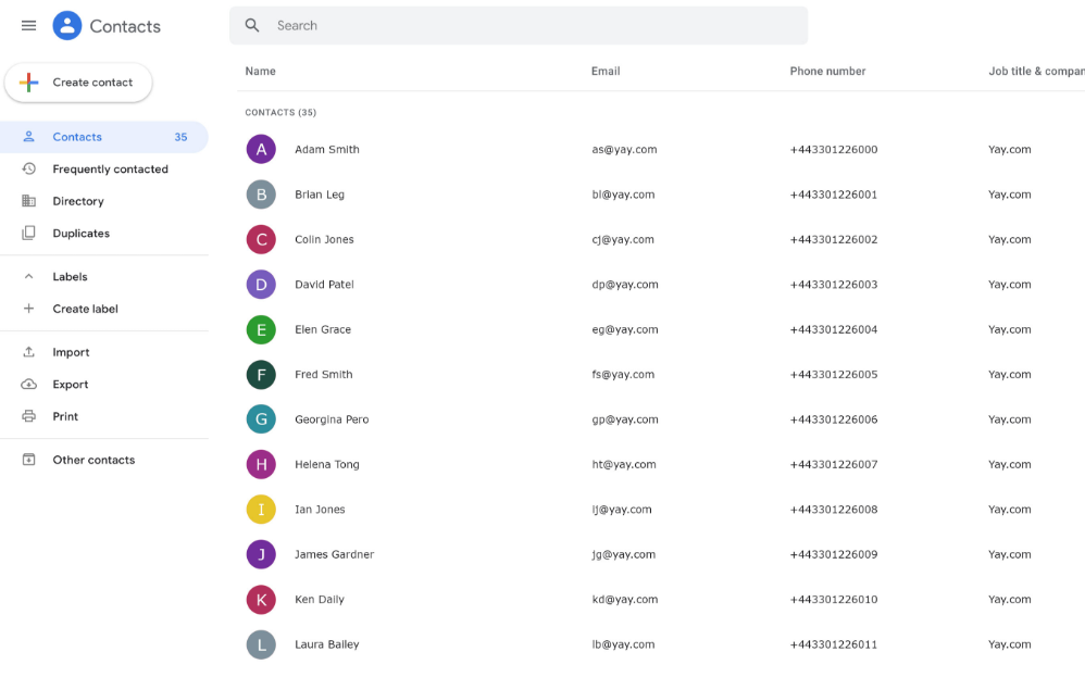 google contacts airtable integrations
